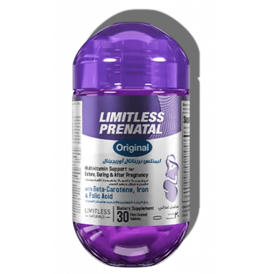 LIMITLESS PRENATAL ORIGINAL DIETARY SUPPLEMENT FOR BEFORE, DURING & AFTER PREGNANCY 30 FILM-COATED TABLETS
